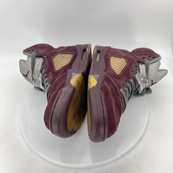 Nike Air Jordan 5 Retro LS Men Size 8.5 314259-602 Burgundy Graphyte Silver Shoe - Picture 10 of 16